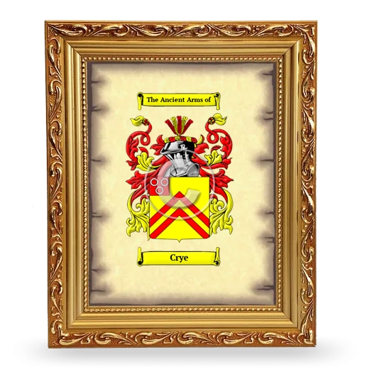 Crye Coat of Arms Framed - Gold