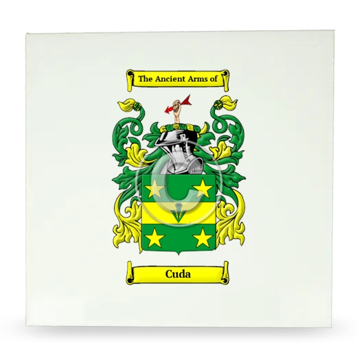 Cuda Large Ceramic Tile with Coat of Arms