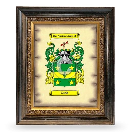 Cuda Coat of Arms Framed - Heirloom