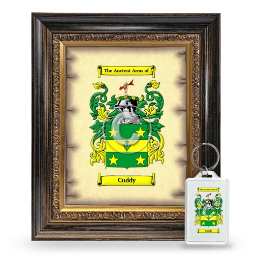 Cuddy Framed Coat of Arms and Keychain - Heirloom