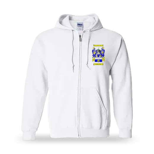 Goodworthey Unisex Coat of Arms Zip Sweatshirt - White