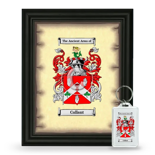 Cullant Framed Coat of Arms and Keychain - Black