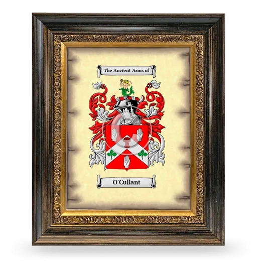 O'Cullant Coat of Arms Framed - Heirloom