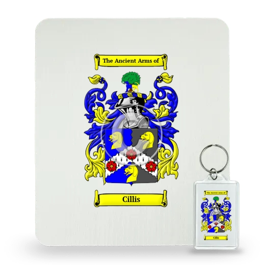 Cillis Mouse Pad and Keychain Combo Package