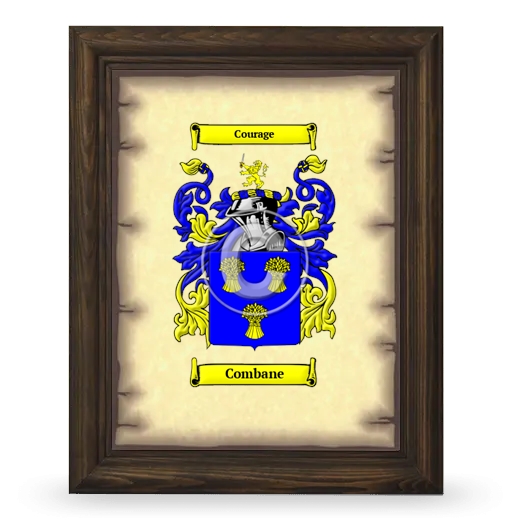 Combane Coat of Arms Framed - Brown