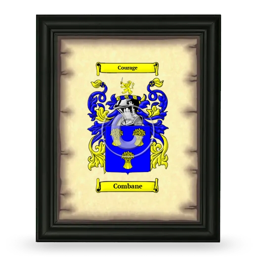 Combane Coat of Arms Framed - Black