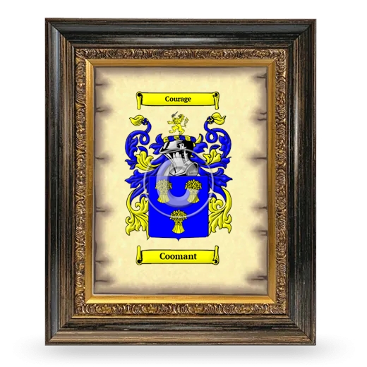 Coomant Coat of Arms Framed - Heirloom