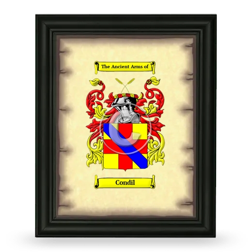 Condil Coat of Arms Framed - Black