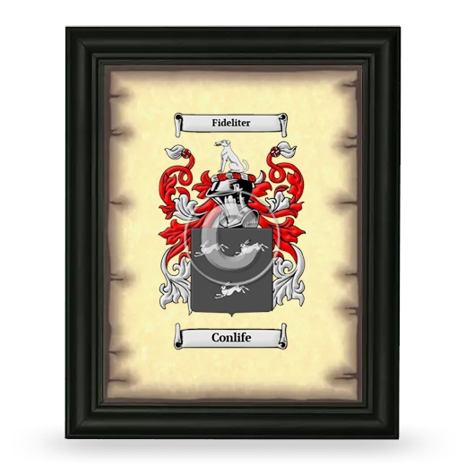 Conlife Coat of Arms Framed - Black