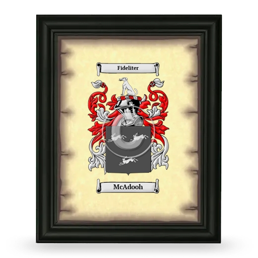 McAdooh Coat of Arms Framed - Black