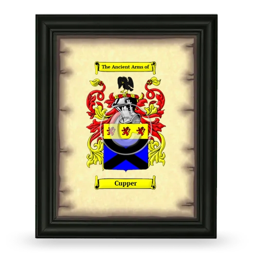 Cupper Coat of Arms Framed - Black