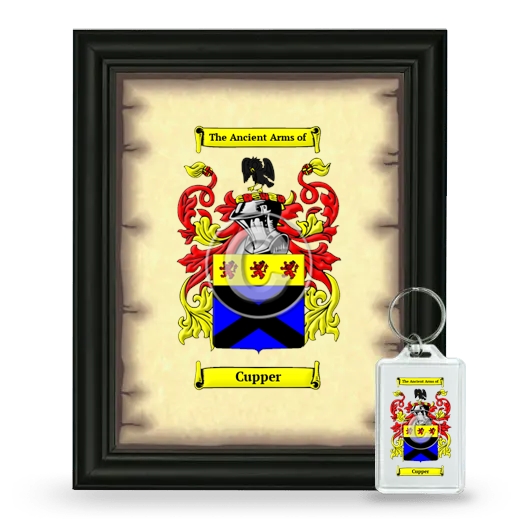 Cupper Framed Coat of Arms and Keychain - Black