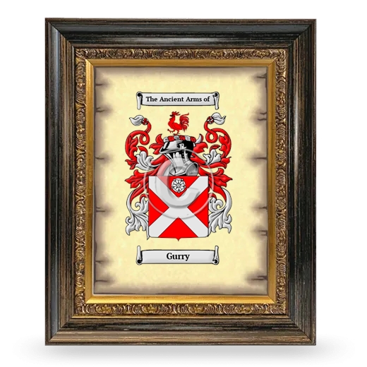 Gurry Coat of Arms Framed - Heirloom