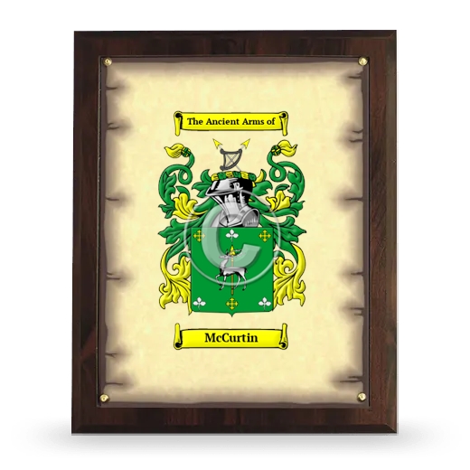 McCurtin Coat of Arms Plaque