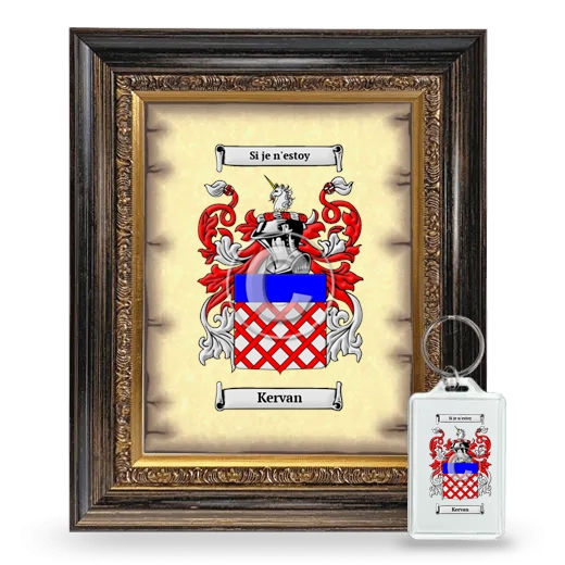 Kervan Framed Coat of Arms and Keychain - Heirloom