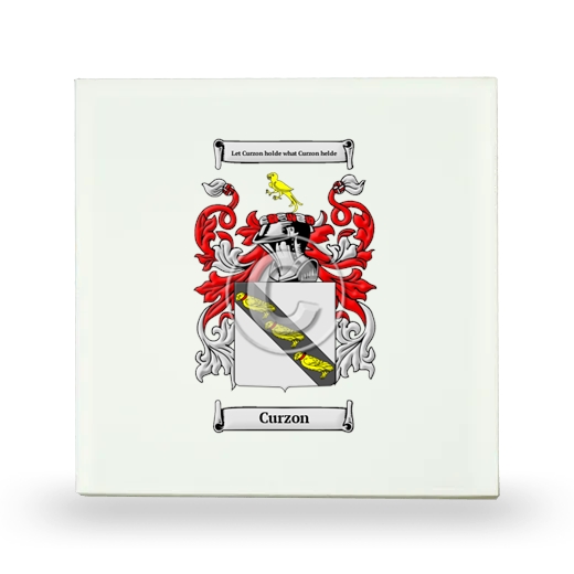 Curzon Small Ceramic Tile with Coat of Arms