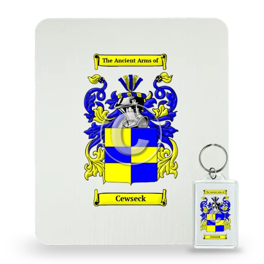 Cewseck Mouse Pad and Keychain Combo Package