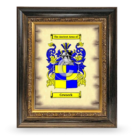 Cewseck Coat of Arms Framed - Heirloom