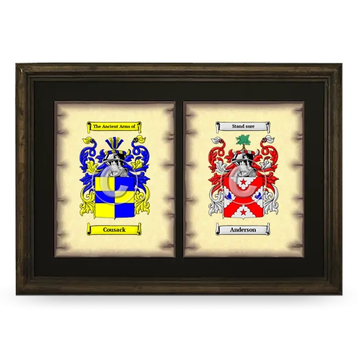 Double Coat of Arms Framed - Brown