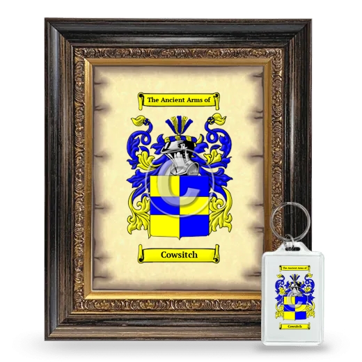 Cowsitch Framed Coat of Arms and Keychain - Heirloom