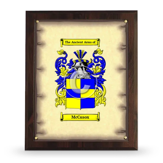 McCusox Coat of Arms Plaque