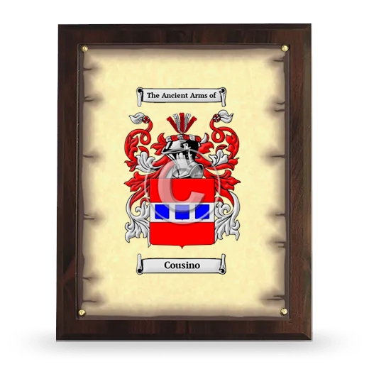 Cousino Coat of Arms Plaque