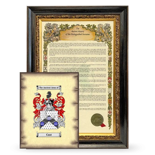 Cust Framed History and Coat of Arms Print - Heirloom