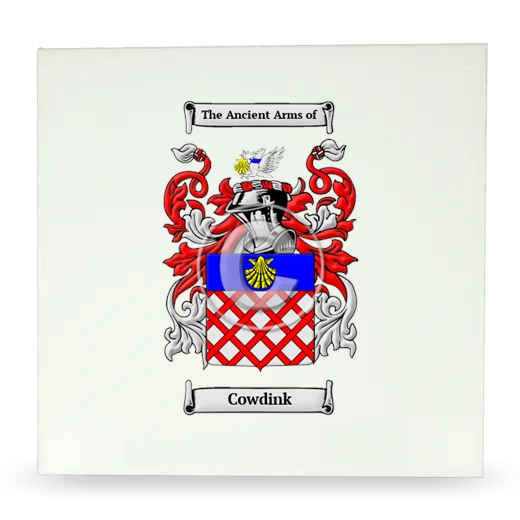 Cowdink Large Ceramic Tile with Coat of Arms