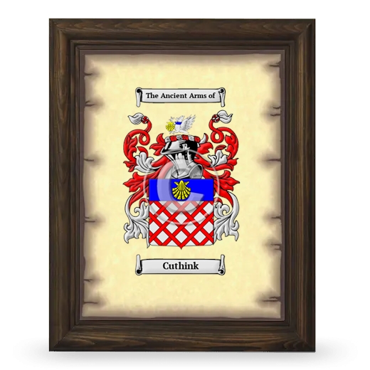 Cuthink Coat of Arms Framed - Brown