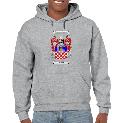 Cuthink Grey Unisex Coat of Arms Hooded Sweatshirt