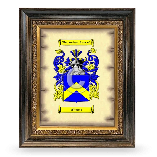 Abron Coat of Arms Framed - Heirloom