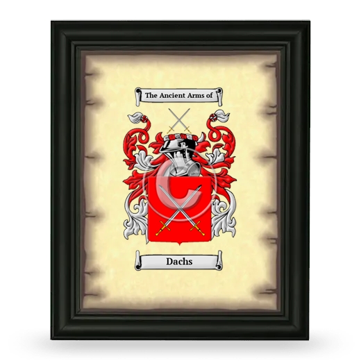 Dachs Coat of Arms Framed - Black