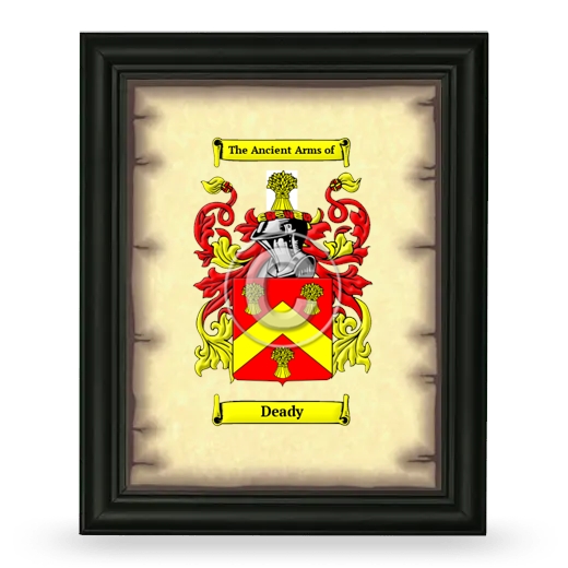 Deady Coat of Arms Framed - Black