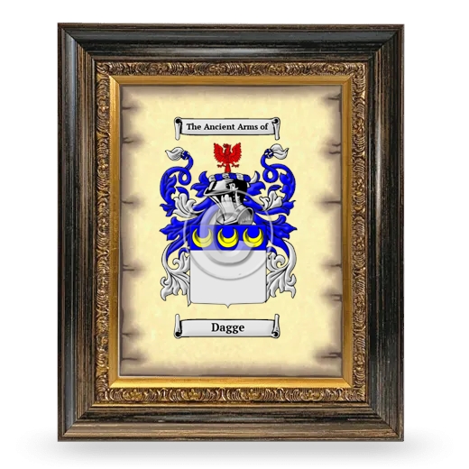 Dagge Coat of Arms Framed - Heirloom