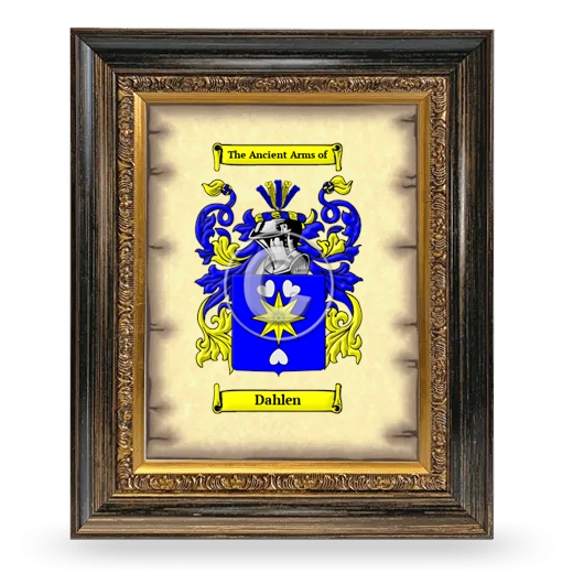 Dahlen Coat of Arms Framed - Heirloom