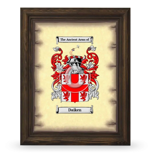 Daiken Coat of Arms Framed - Brown