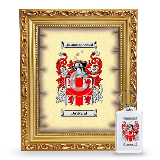 Daykynd Framed Coat of Arms and Keychain - Gold