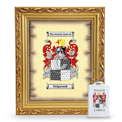 Dalgarnok Framed Coat of Arms and Keychain - Gold