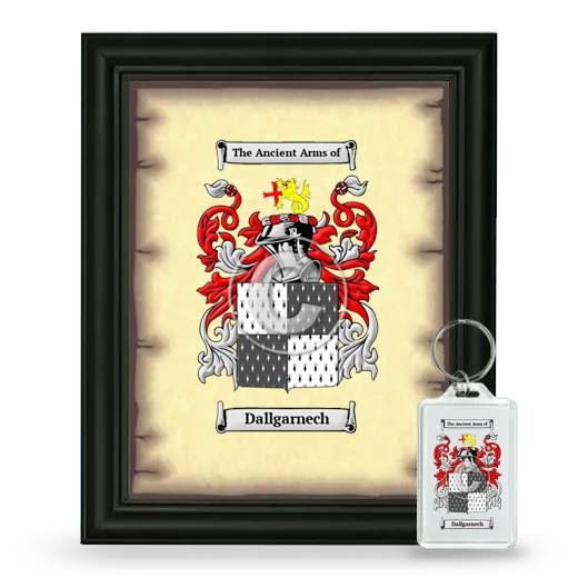 Dallgarnech Framed Coat of Arms and Keychain - Black