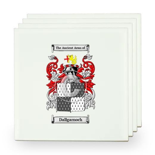 Dallgarnoch Set of Four Small Tiles with Coat of Arms