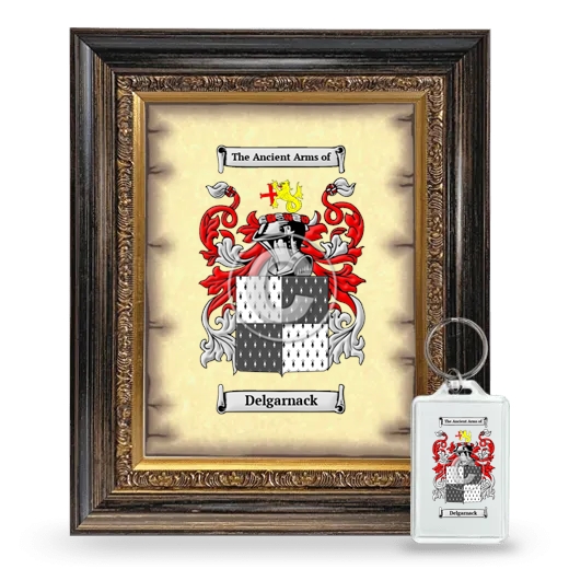 Delgarnack Framed Coat of Arms and Keychain - Heirloom