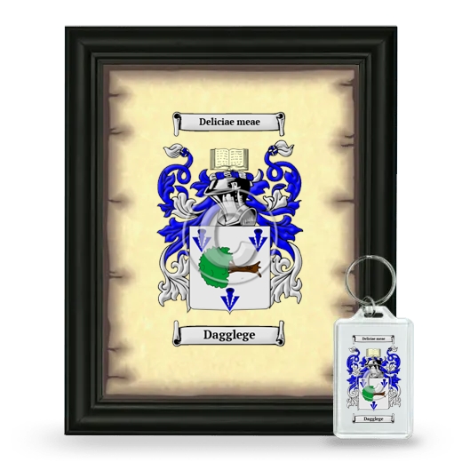 Dagglege Framed Coat of Arms and Keychain - Black