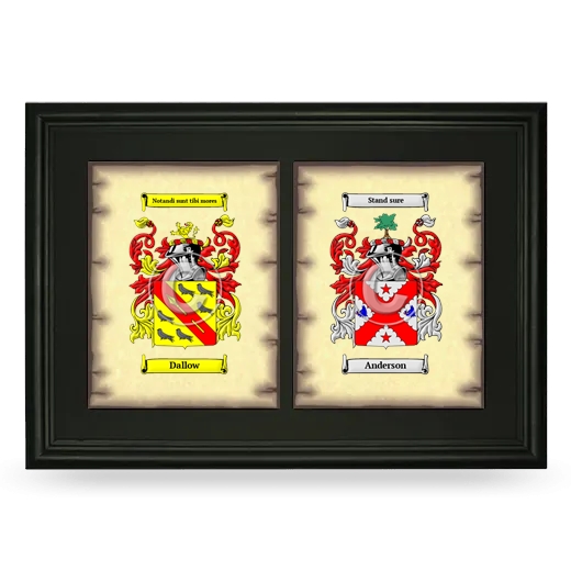 Double Coat of Arms Framed - Black