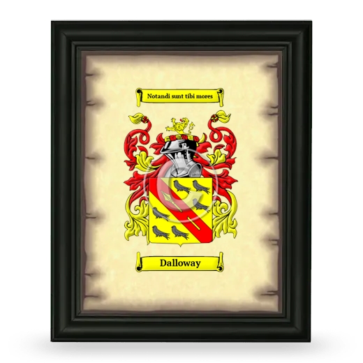 Dalloway Coat of Arms Framed - Black