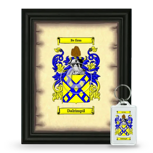 Dalrimpil Framed Coat of Arms and Keychain - Black