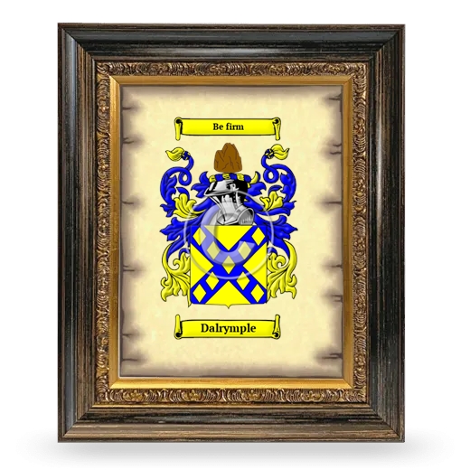 Dalrymple Coat of Arms Framed - Heirloom