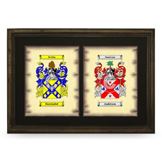 Double Coat of Arms Framed - Brown