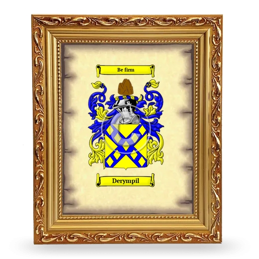 Derympil Coat of Arms Framed - Gold