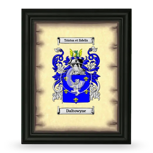 Daltowyne Coat of Arms Framed - Black