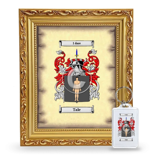 Tale Framed Coat of Arms and Keychain - Gold